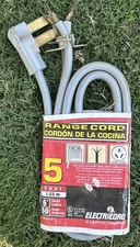 Range Oven Cord 5-Foot 50-Amp Molded Right-Angle Leviton A-0284-005-GY NEW