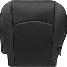 Driver Side Bottom Replacement Perforated Leather Seat Cover Black Compatible wi