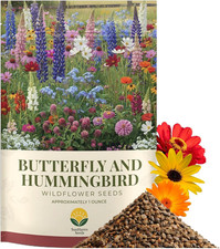 Butterfly and Hummingbird Wildflower Mix – 30,000+ Seeds – 1 Oz Bulk Extra Large 262.56 per gallon