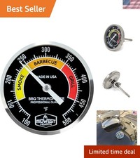 Termometro Barbecue Professionale - Quadrante 2", Alta Precisione, Acciaio Inox