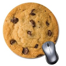 Design Mouse Pad, Gaming Round Mousepad for Computer Chocolate Chip Cookie
