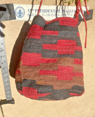 Shigra Bag, Straw,  Agave Fiber Woven Tribal, Ecuador