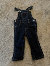 Wrangler Dark Blue Denim Overalls with Pink Stitching