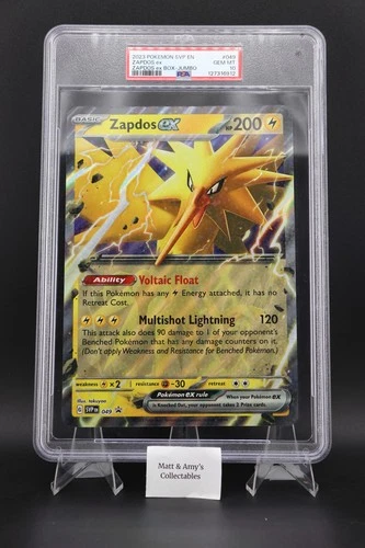 2023 POKEMON SVP EN-SV BLACK STAR PROMO ZAPDOS EX BOX #049 JUMBO PSA 10 POP 48
