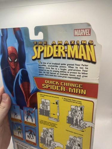 2006 Marvel Spider-Man Spider Man Quick Change Toy Biz 6" Figure Boxed New - Imagen 13 de 13