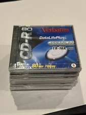 Verbatim DataLifePlus CD-R 80min 700MB AZO Blue 1x-16x Taiwan Lot of 9 Sealed