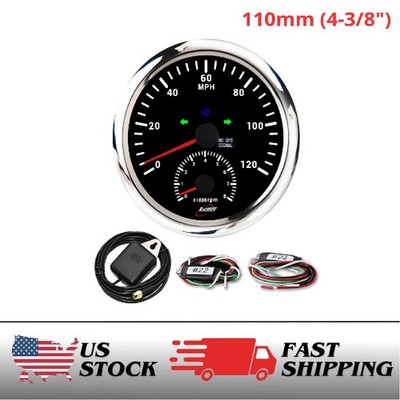 RACETECH 110mm (4-3/8'') 2in1-7 Color GPS Speedometer 120 MPH Tacho Odometer