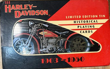 Harley Davidson Playing Cards Vintage 1997 No. 171316 Edition Tin 2 Decks,