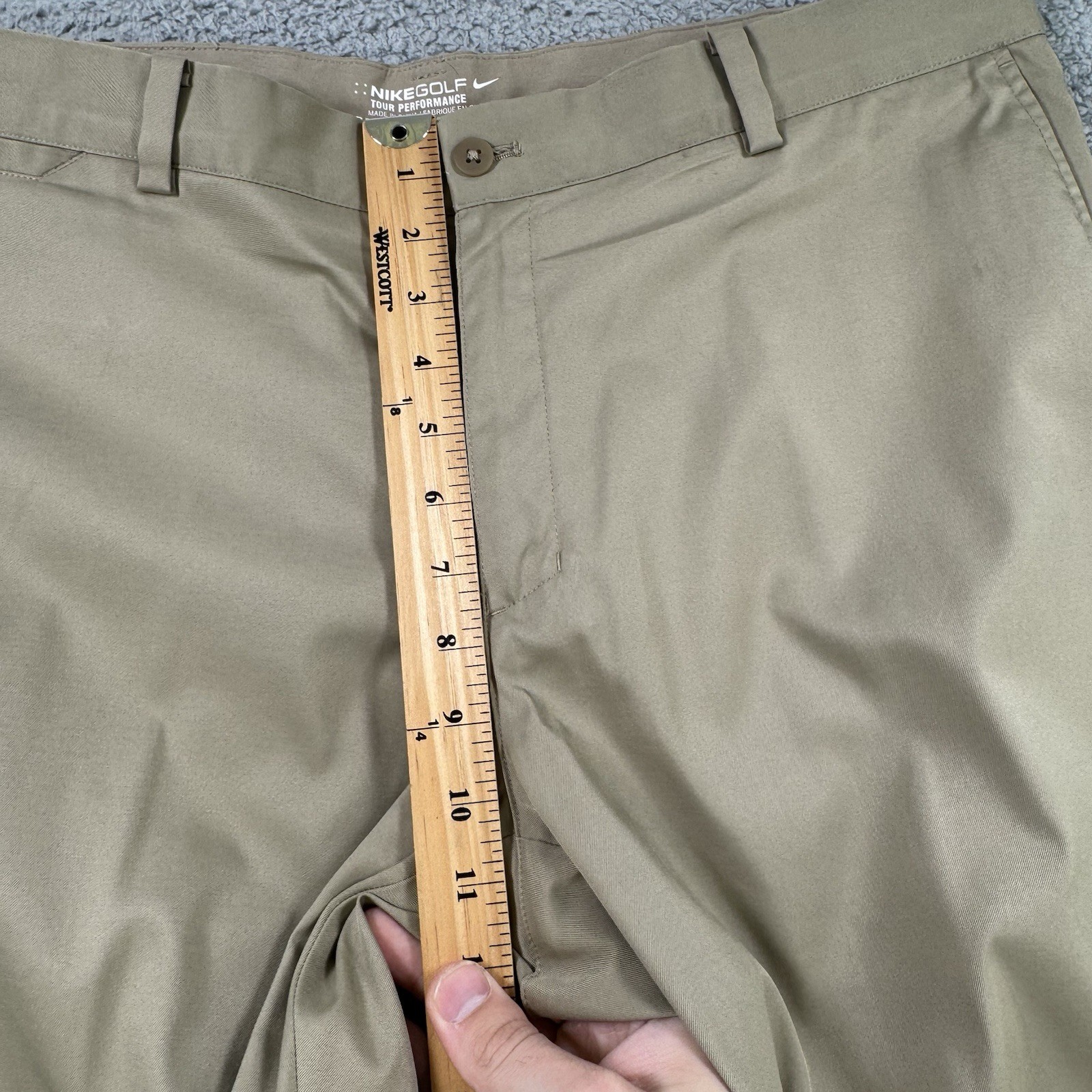 Nike Golf Pants Mens 36x32 Beige Dri-Fit Tour Performance Flat Front Stretch thumbnail 7