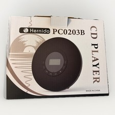 Hernido Vintage Portable CD Player PC0201B Rechargeable Anti Skip. Black.