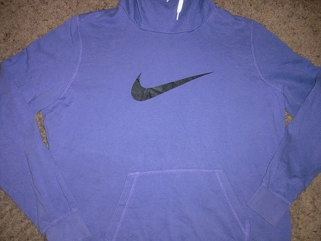 Sudadera con capucha NIKE púrpura mezcla de algodón para mujer XL Foto 2 de 4