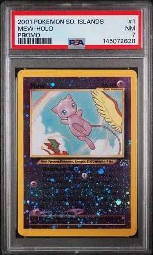 Mew Holo Pokemon English Southern Islands #1 PSA 7