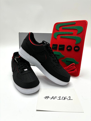 Nike Air Force 1 Low  Black Chile Red 1/1 Größe EU 46 Patch Herren Men s OVP Neu
