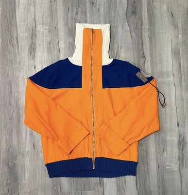 Y2K Naruto Viz Media 2002 Jacket Mens Large Orange Blue Full Zip Adult (RARE)
