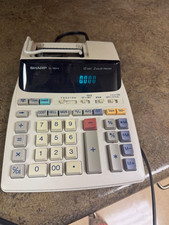 Sharp EL-1801V 12-Digit 2-Color Printing Desktop Calculator LCD Large Keys