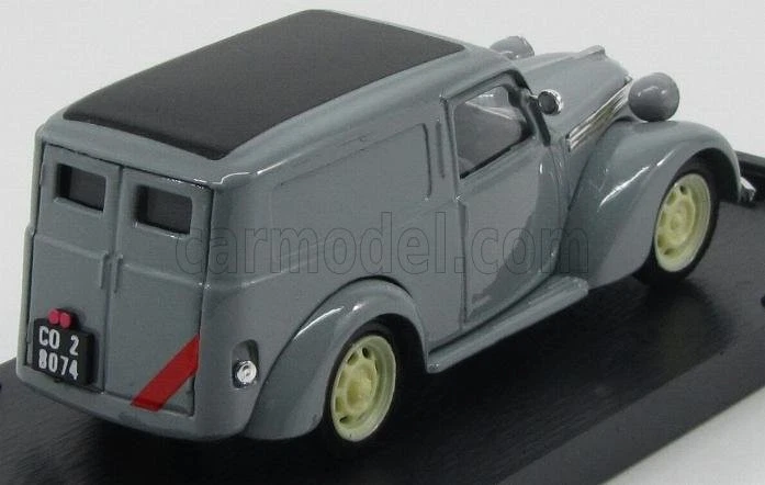 MODELLINO FURGONE STATICO BRUMM FIAT 1100E VAN 1949 GRIGIO NERO SCALA 1/43 - Immagine 2 di 3