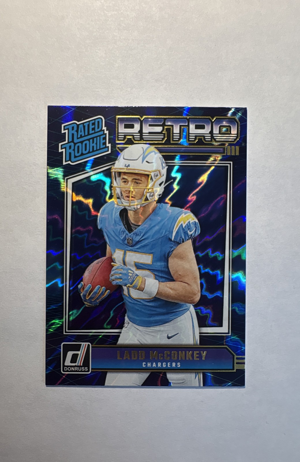 Ladd McConkey Panini Donruss Rated Rookies Retro #5 Base