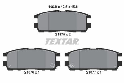 TEXTAR 2187501 Bremsbeläge Satz Hinten für OPEL Frontera B SUV (U99)