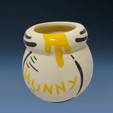 Ceramic Honey Pot Style Planter Jar Cream Yellow Decorative Pot 9cm