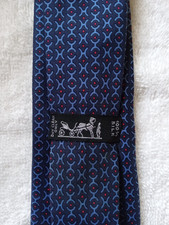 vintage Hermes men's silk dress tie 3 inch tip