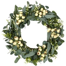 JINGHONG Eucalyptus Wreaths for Front Door 20 Inch Green Home Decor for Wall