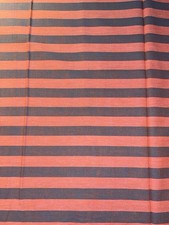 2 Yards Kaffe Fassett Shot Cotton Fabric Wide Stripe Burn Coral Blue