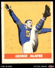1948 Leaf #19 George McAfee xGOR Bears RC HOF COMMON VARIATION 2 - GOOD
