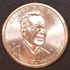 2020-P George HW Bush Presidential One $1 Coin 41st President 1989-1993 NIFC #56