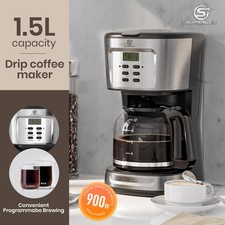 SUPERLEX 12 Cup Filter Coffee Machine, Programmable Drip Coffee Maker, Anti-drip