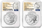 Pre-2026 W Morgan & Peace Silver Dollar Enhanced Liberty Bell NGC MS70 #2146