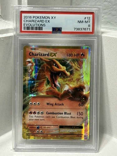 2016 Pokemon XY Charizard EX Evolutions 12/108 PSA 8 NM-MT Free Shipping