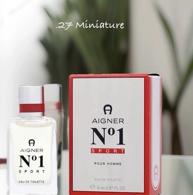 AIGNER No. 1 SPORT Miniature EDT for Men 0.27 oz Mini Splash Cologne New in Box