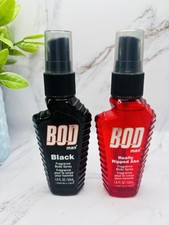 2 Bod Man Black  Bod Man Really Ripped Abs Body Spray for Men 1.8oz New