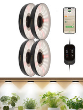 4PCS Smart Full Spectrum LED Auto-Timer Grow Light for Plant Shelf Indoor Plants