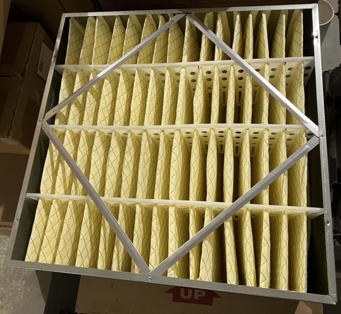 Vari Pak Filter Parker HVAC MERV 14 RS-904 1154904 24X24X12 VARI-PAK S BOX STYLE AIR ...