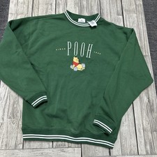 Disney Parks Winnie The Pooh Vintage Style Embroidered Sweatshirt Mens S