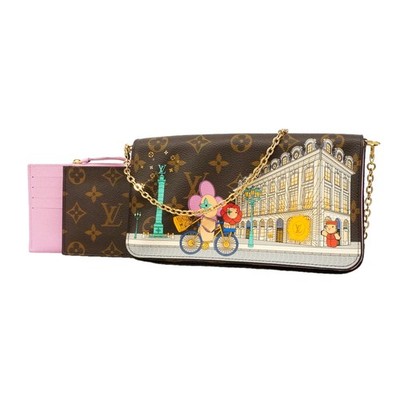 Auth [6he4861] LOUIS VUITTON Shoulder wallet Monogram Vivienne Pochette ferr...