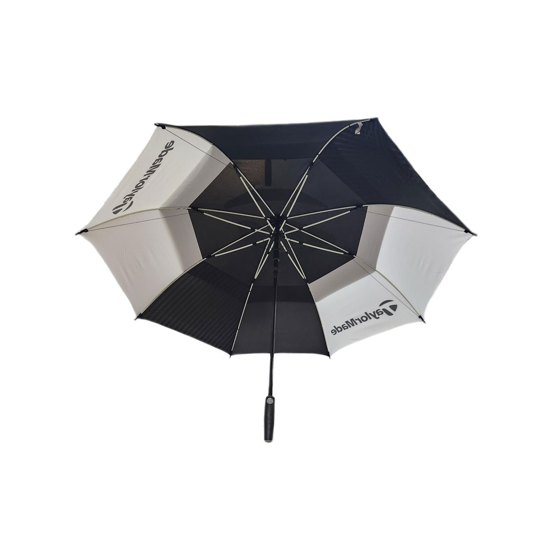NEW 2025 TaylorMade Tour 64" Double Canopy Black/White/Grey Golf Umbrella