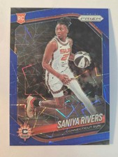 2025 Panini Prizm WNBA - Saniya Rivers #131 Blue Velocity Prizm (RC)