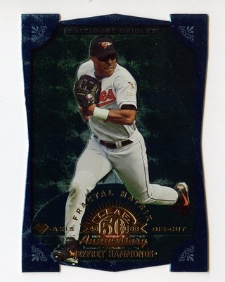 I492 JEFFREY HAMMONDS 1998 LEAF FRACTAL MATRIX DIAMOND AXIS DIE CUT 38/50 #86 SP