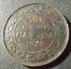 Photo of a 1913 Canada Large Cent from an eBay sale