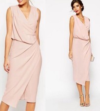 ASOS Womens Midi Pink Dress Size UK10 EU38 US6