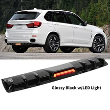 For X3 X5 M5 M8 F15 M-Pack Rear Bumper Diffuser Shark Spoiler W/LED Brake Light