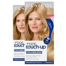 Root Touch-Up by Nice'N Easy Permanent Hair Dye, 9 Light Blonde Hair Color, Pack