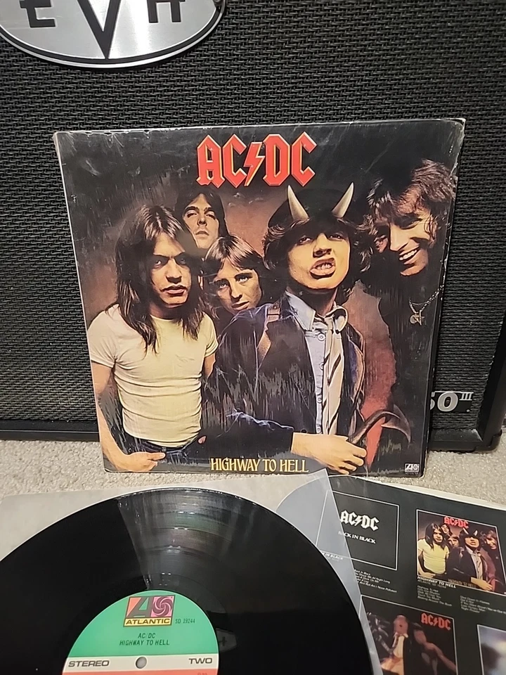 AC/DC Highway To Hell Lp Vinyl OG 1979 Early Press Shrink/Insert VG+/EX Wax  Foto 2 de 4