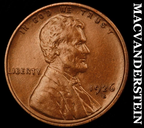 1926-S Lincoln Wheat Cent- Almost Unc+/ Uncirculated Better Date #J3632