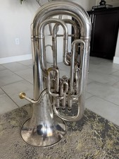 Besson New Standard 3 1 Compensating Silver Euphonium With Case And Mouthpiece