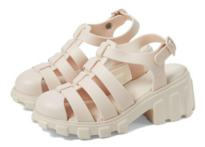 Mini Melissa MEL Megan Chunky Gladiator Sandals Kids Beige / Light Pink Girls 1