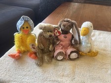 Collection of Ty "Attic Treasures" stuffed animals 1993 LOT OF 4 Vintage Plush