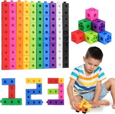 Steckwürfel 100 Stück 2x2cm 10 Farben Mathe Lernspielzeug für Kinder